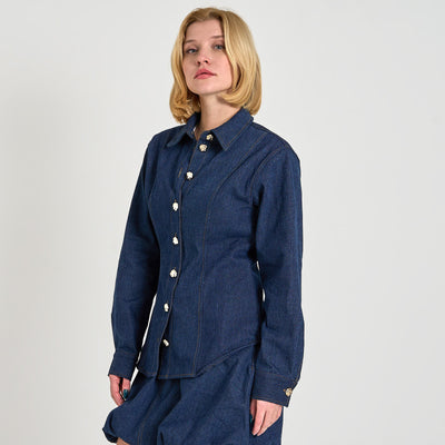 Pcfabia ls fitted denim shirtThumbnail