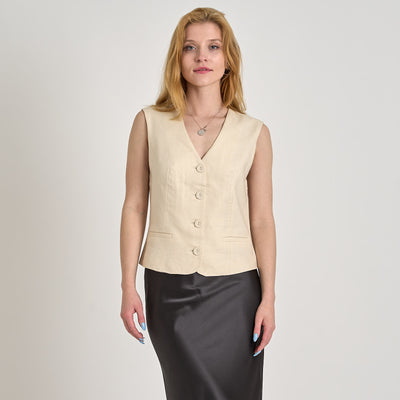 Jxmary linen waistcoatThumbnail