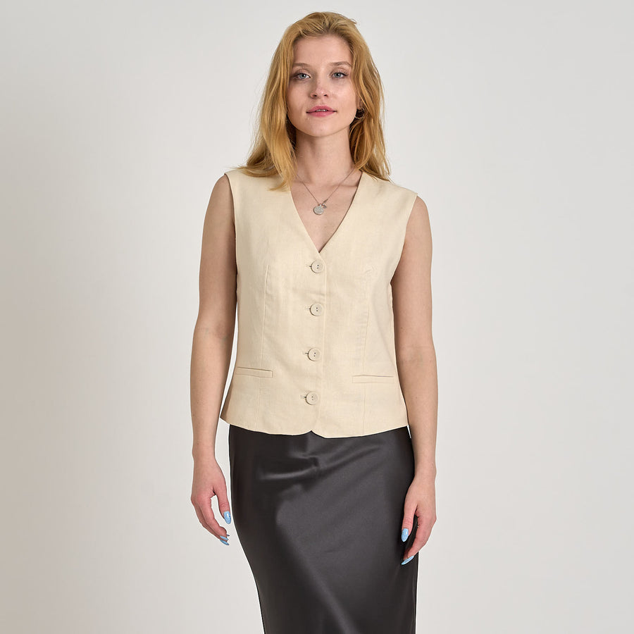 Jxmary linen waistcoat