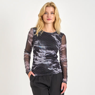 Opal mesh print blouseThumbnail