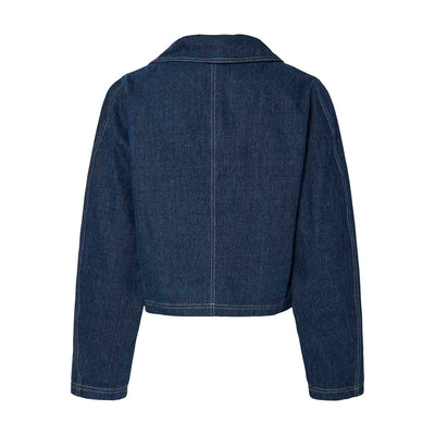 Pcfabia ls v-neck denim topThumbnail