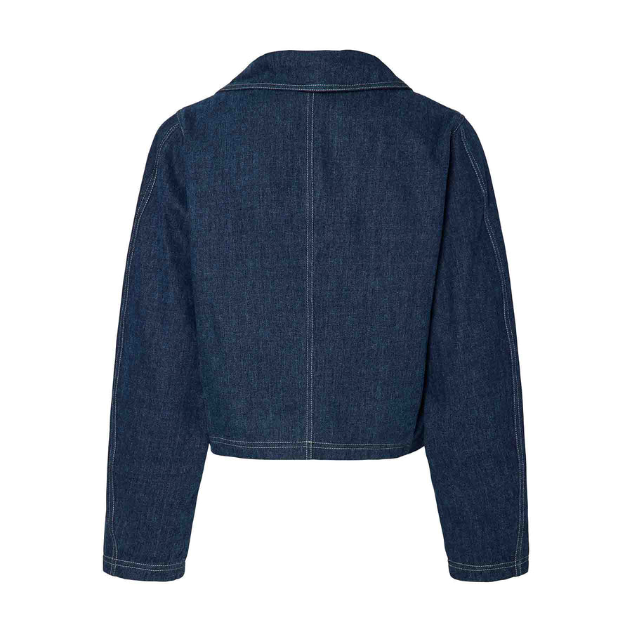 Pcfabia ls v-neck denim top