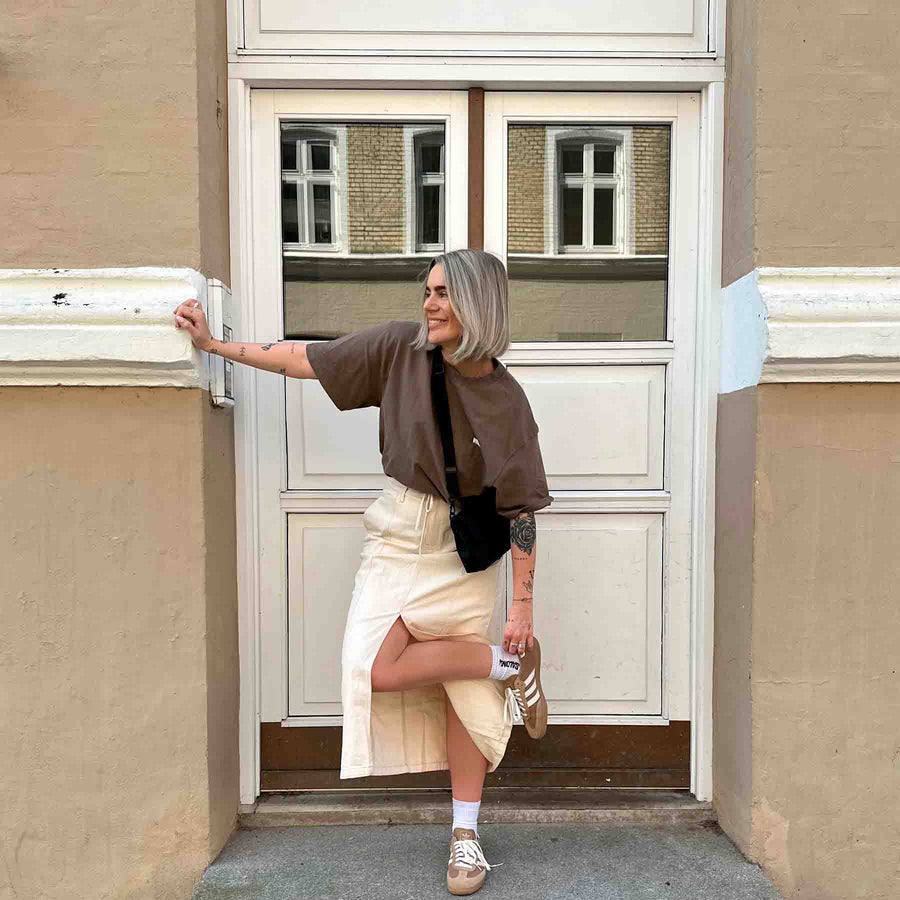 Jxdora long denim hw skirt