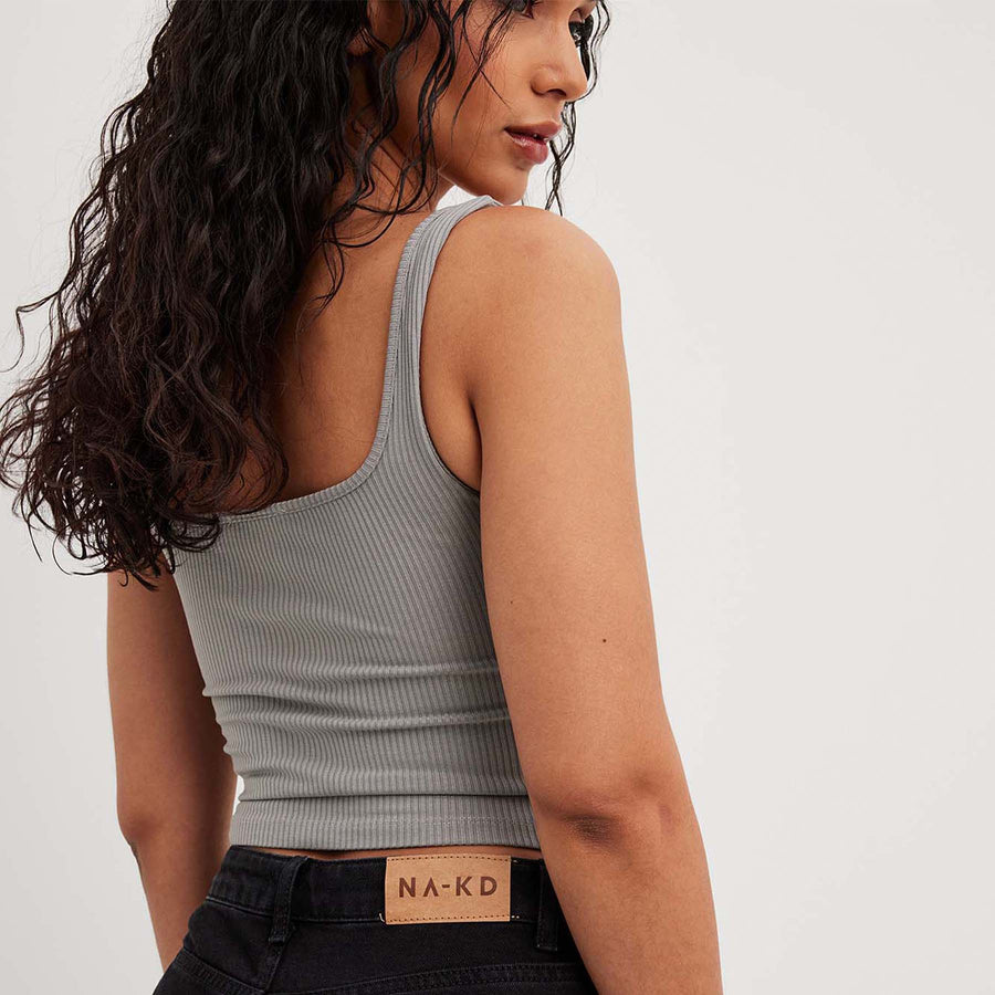 Squared neck singlet top