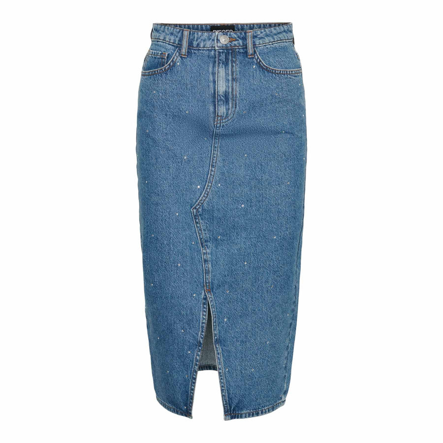 Pcsky hw rhinestone midi skirt