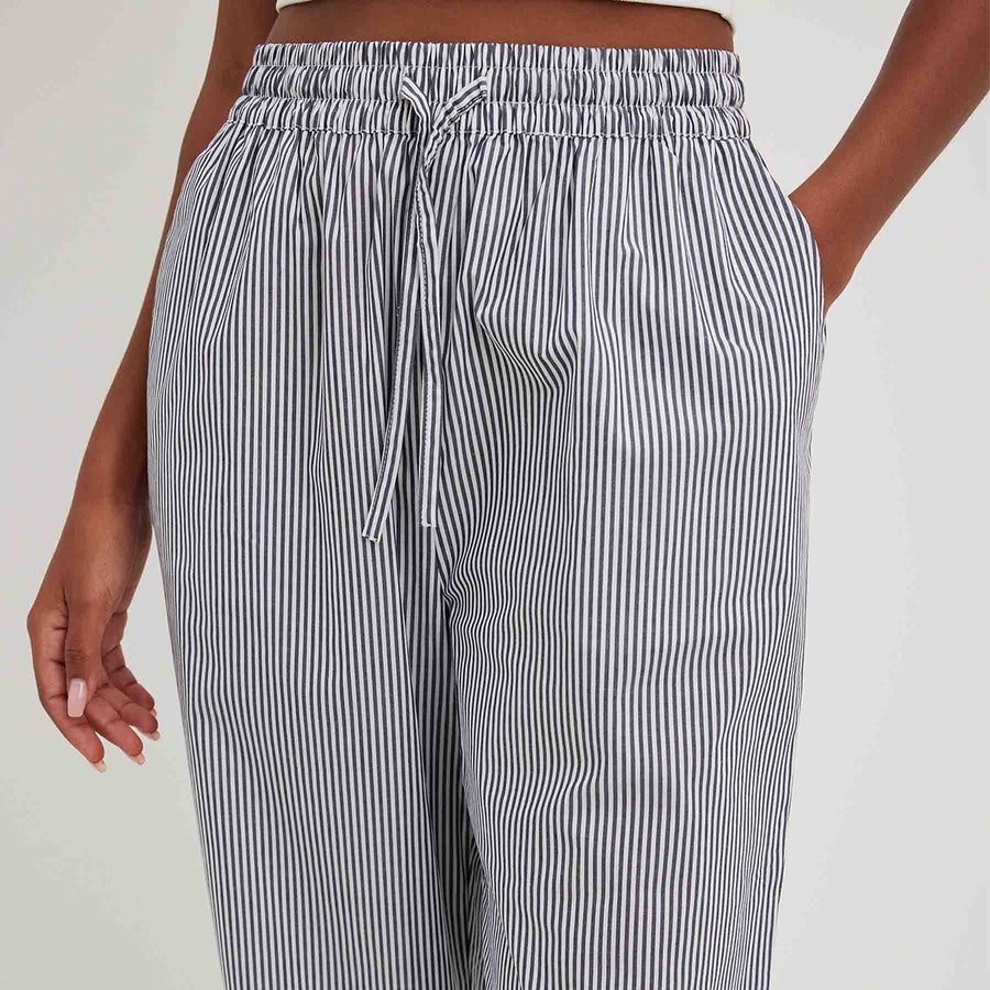 Striped cotton pants