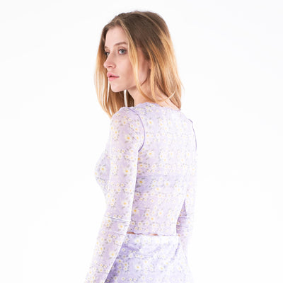 Sophia crop mesh blouseThumbnail