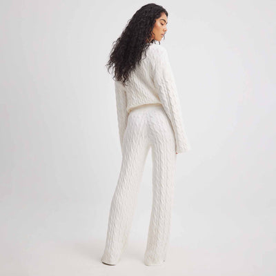 V-neck cable knit sweaterThumbnail