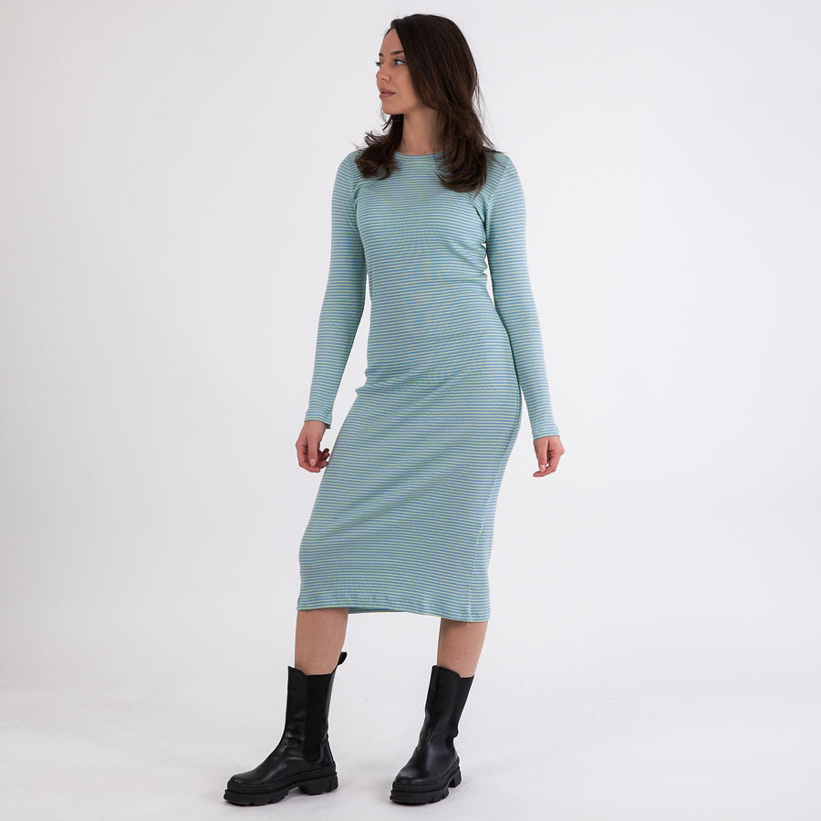 2x2 cotton stripe duba dress