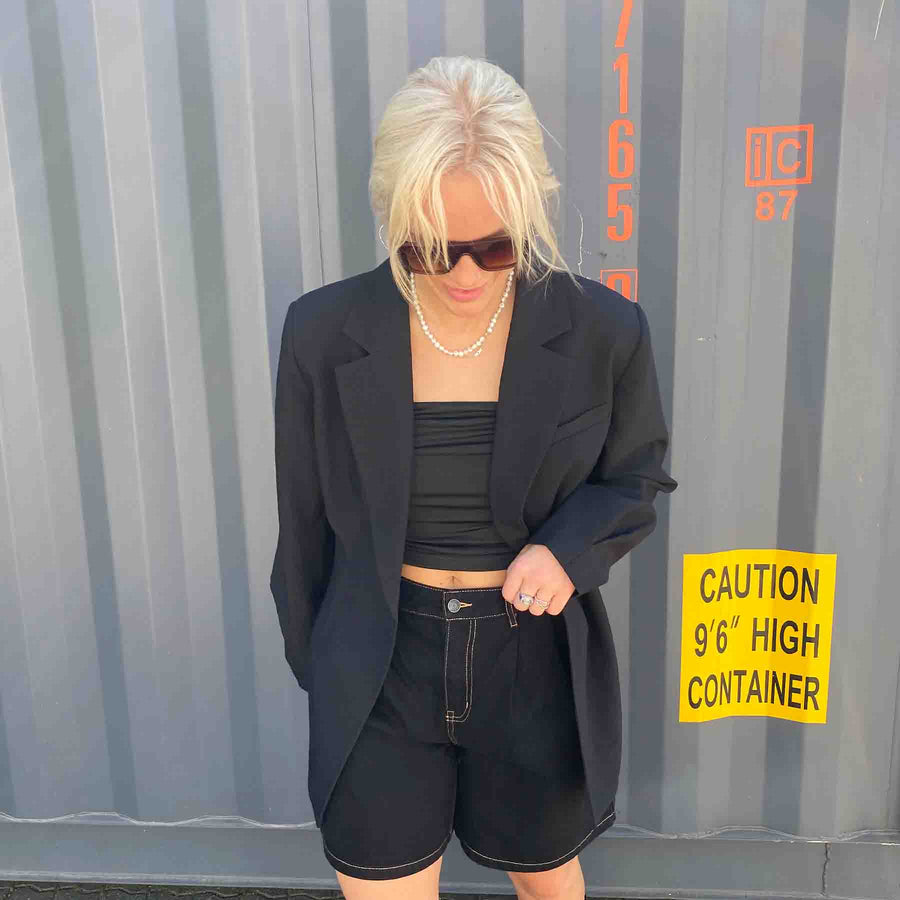 Pcneva ls loose blazer