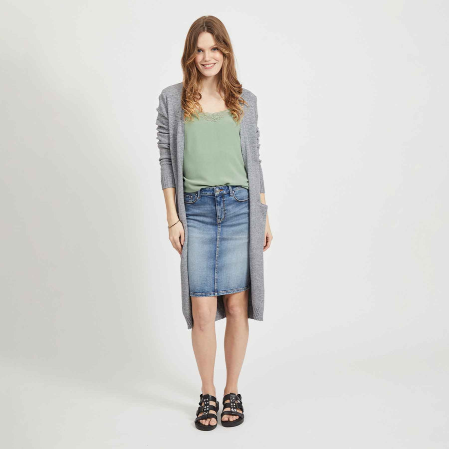 Viril long knit cardigan