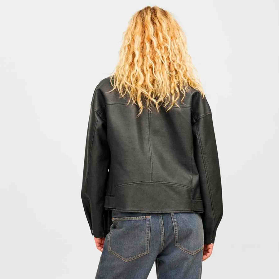 Jxfrida washed pu biker