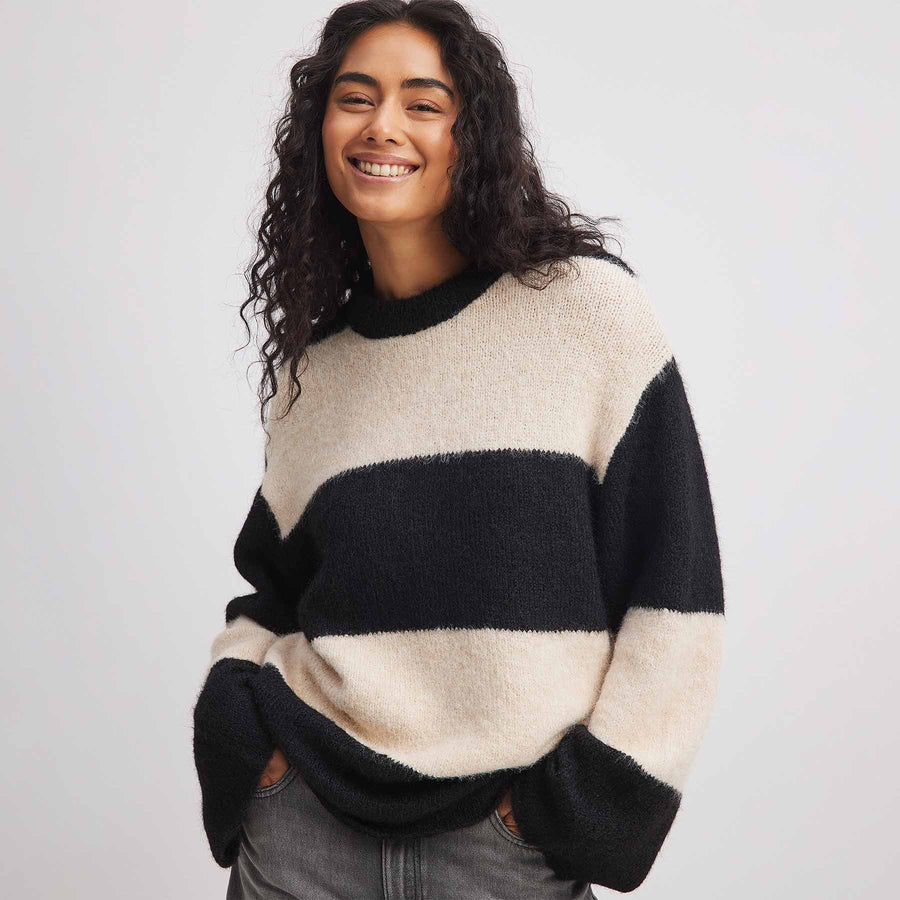 Oversized color block sweater