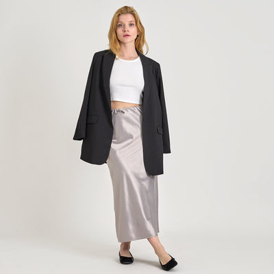 Pursarah bow satin skirtThumbnail