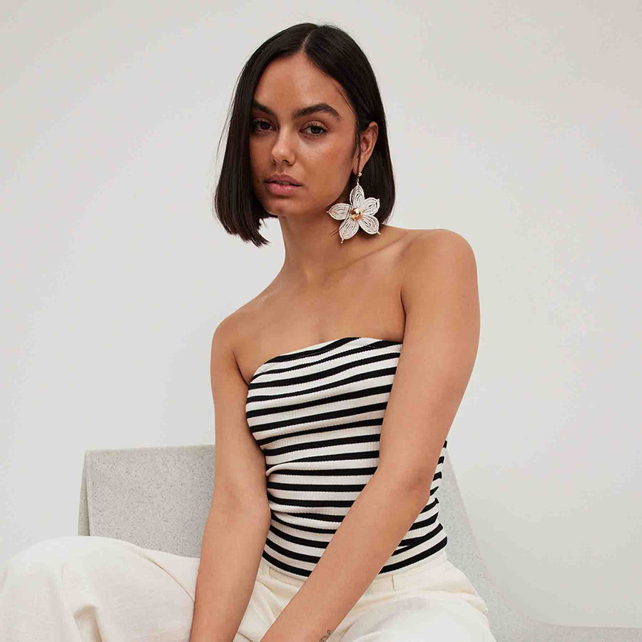 Striped tube top