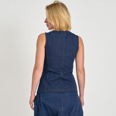 Pcfabia sl o-neck denim vestThumbnail