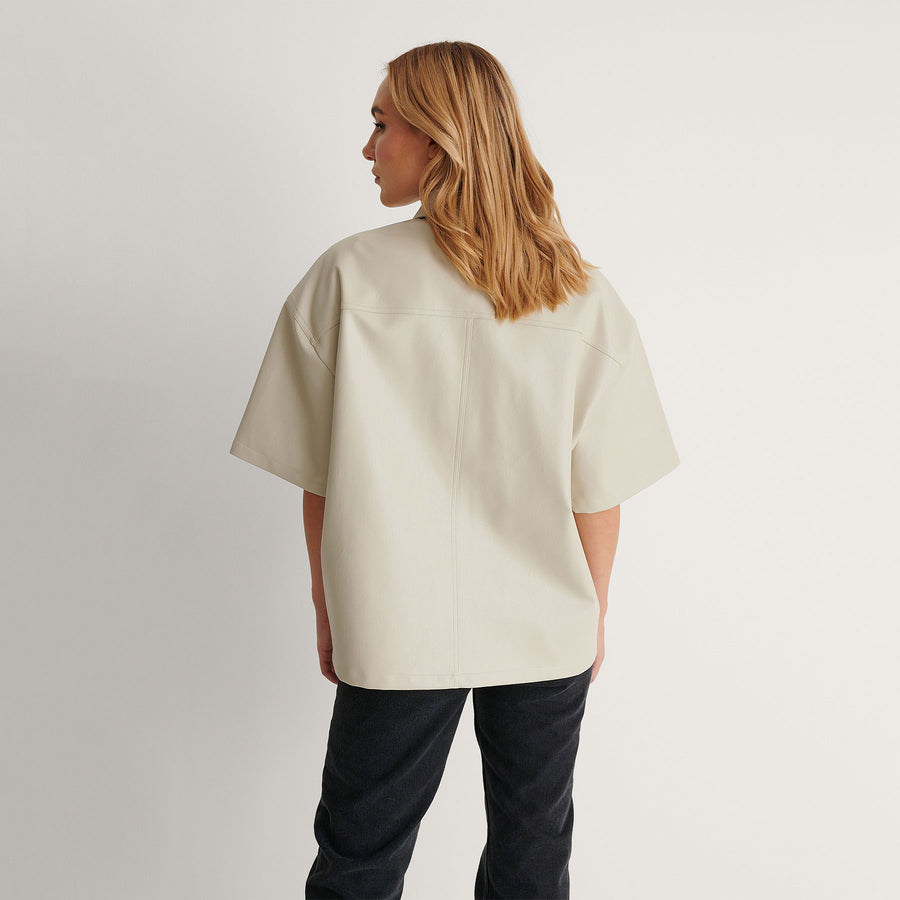 Oversized pu shirt