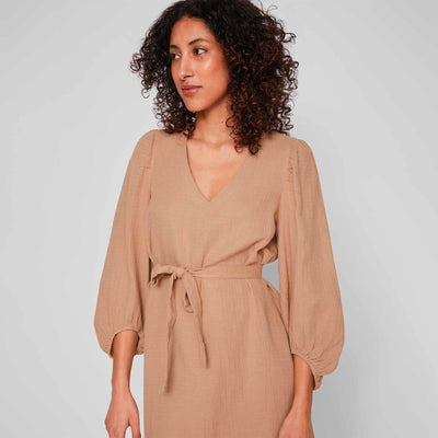 Vilania v-neck 7/8 calf dressThumbnail