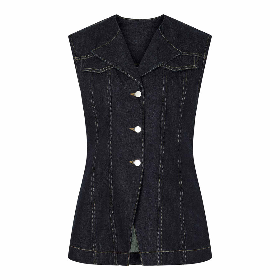 Pcnua sl fitted denim vest