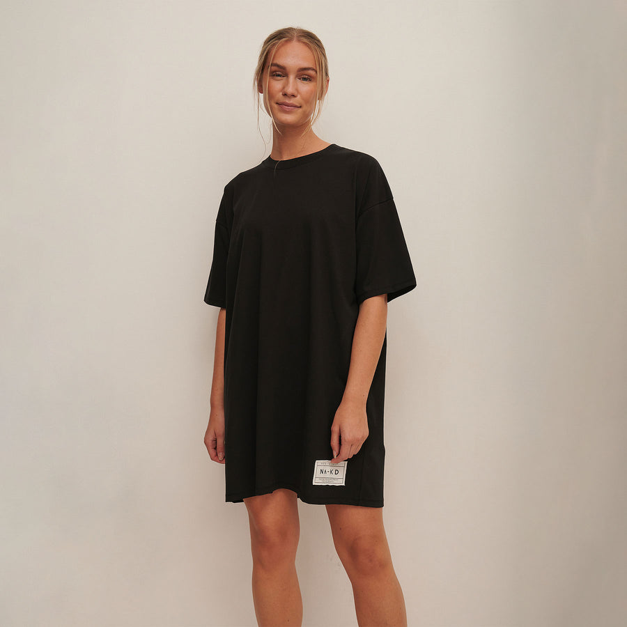 Patch t-shirt dress