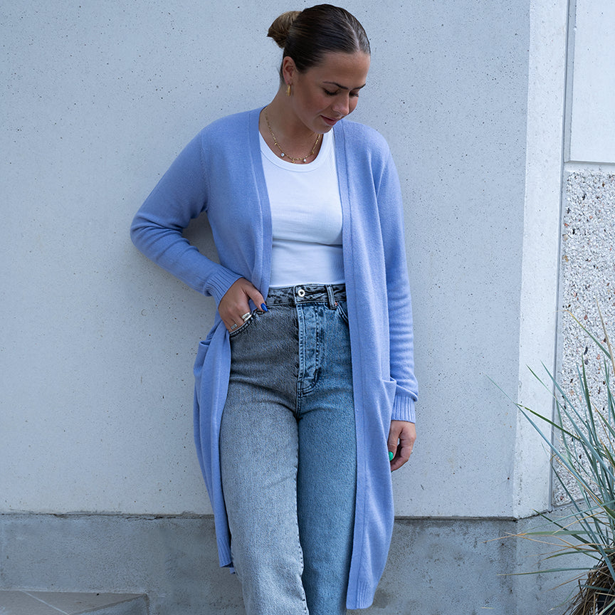 Viril long knit cardigan