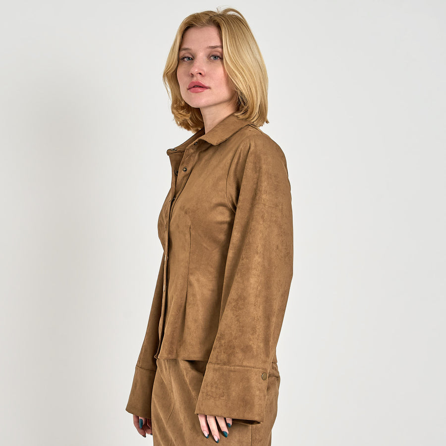 Leia faux suede shirt
