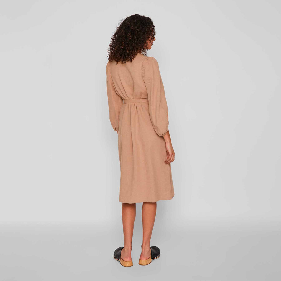Vilania v-neck 7/8 calf dress