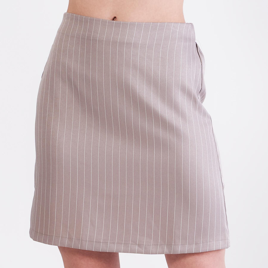 Wilma pinstripe skirt