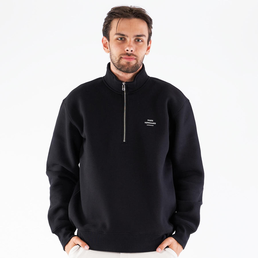Half zip logo sweat