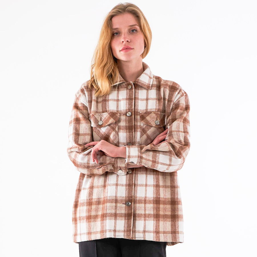 Jade check overshirt
