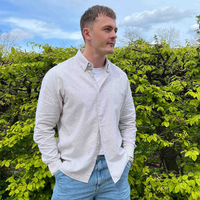 Mario linen shirt lsThumbnail