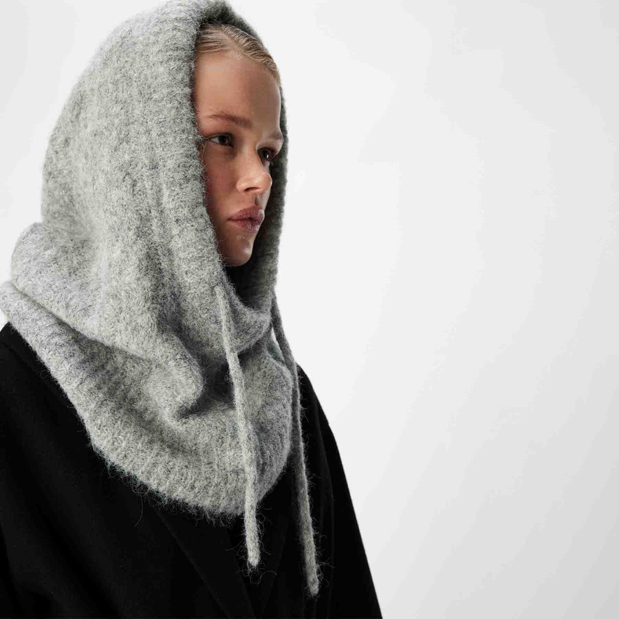 Objmilu cable knit balaclava