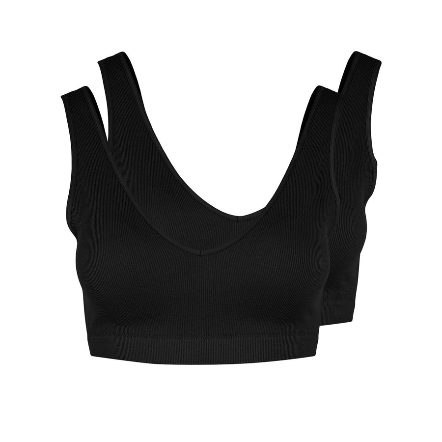 Pcsymmi rib bra 2-pack