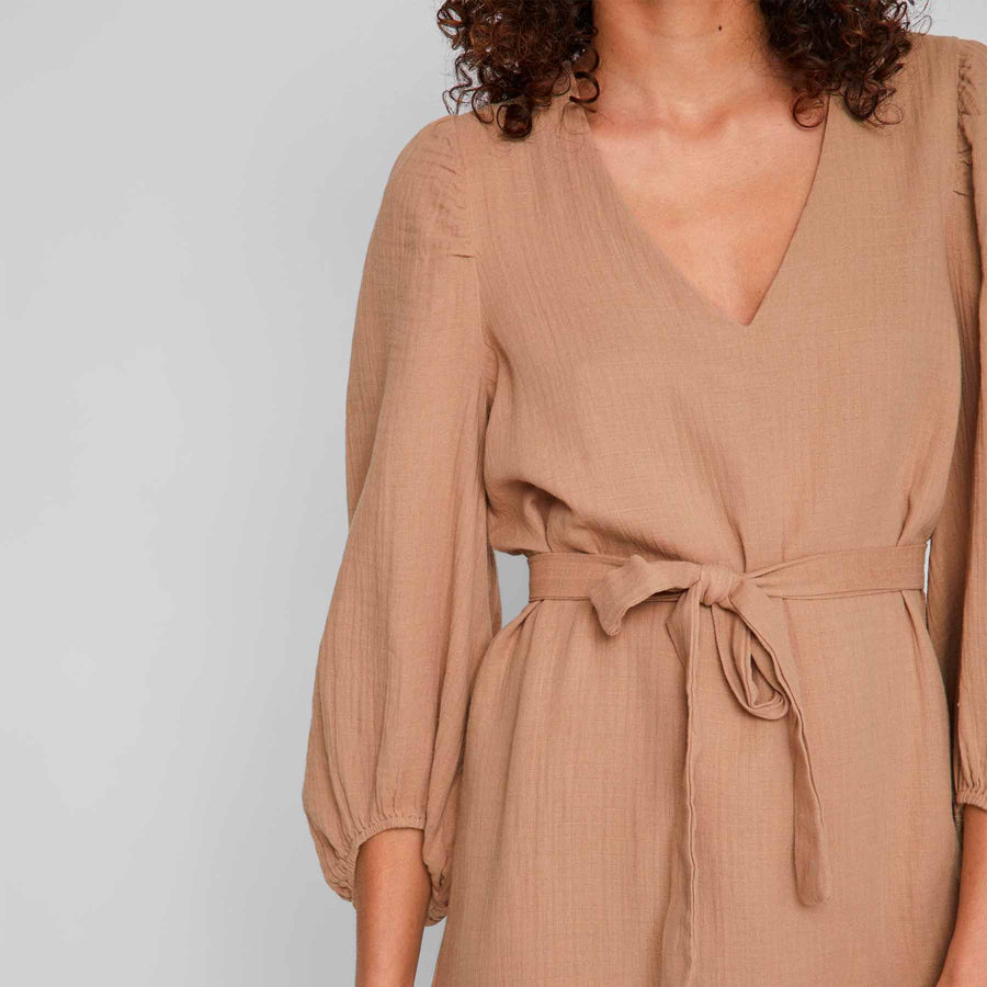 Vilania v-neck 7/8 calf dress