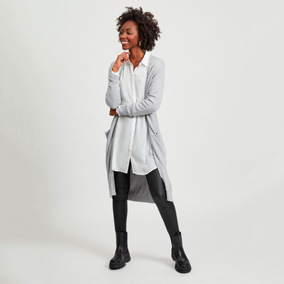 Viril long knit cardiganThumbnail