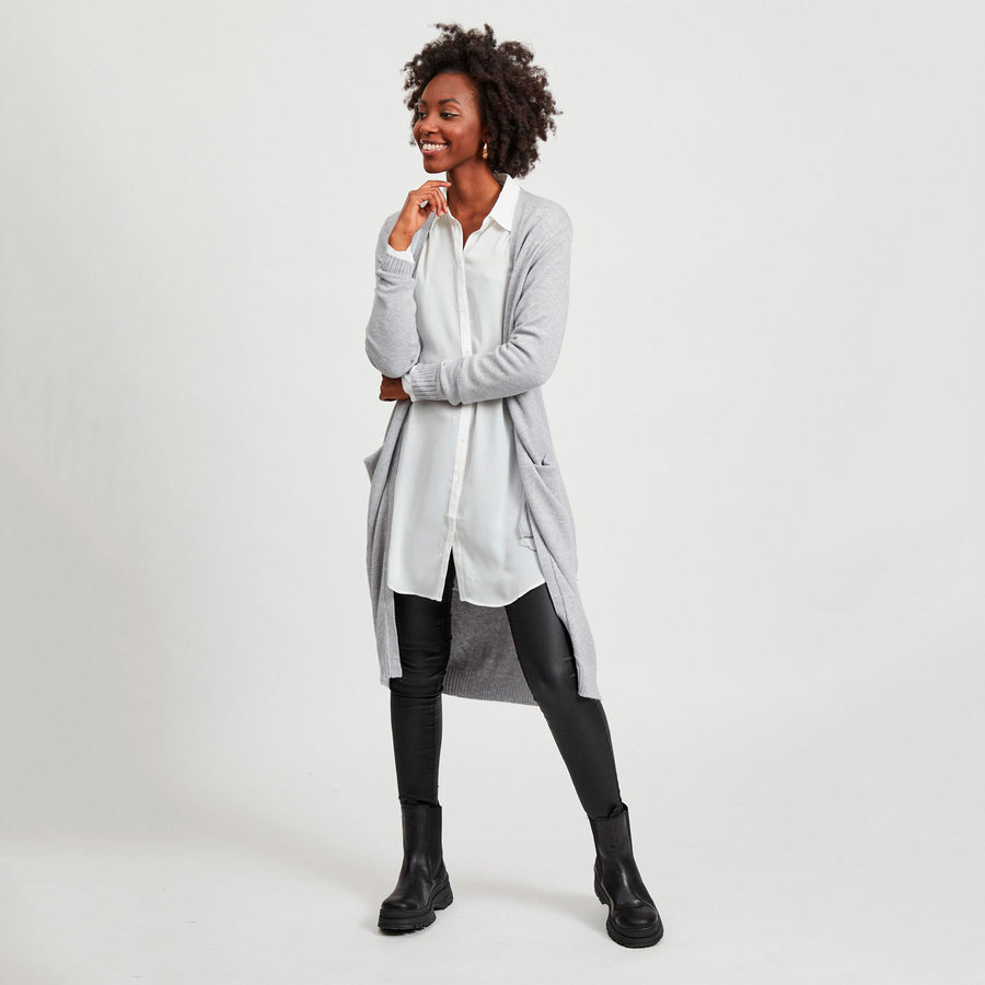 Viril long knit cardigan
