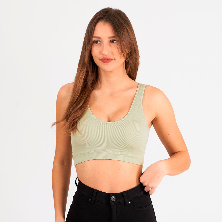 Pcsymmi rib bra 2-pack