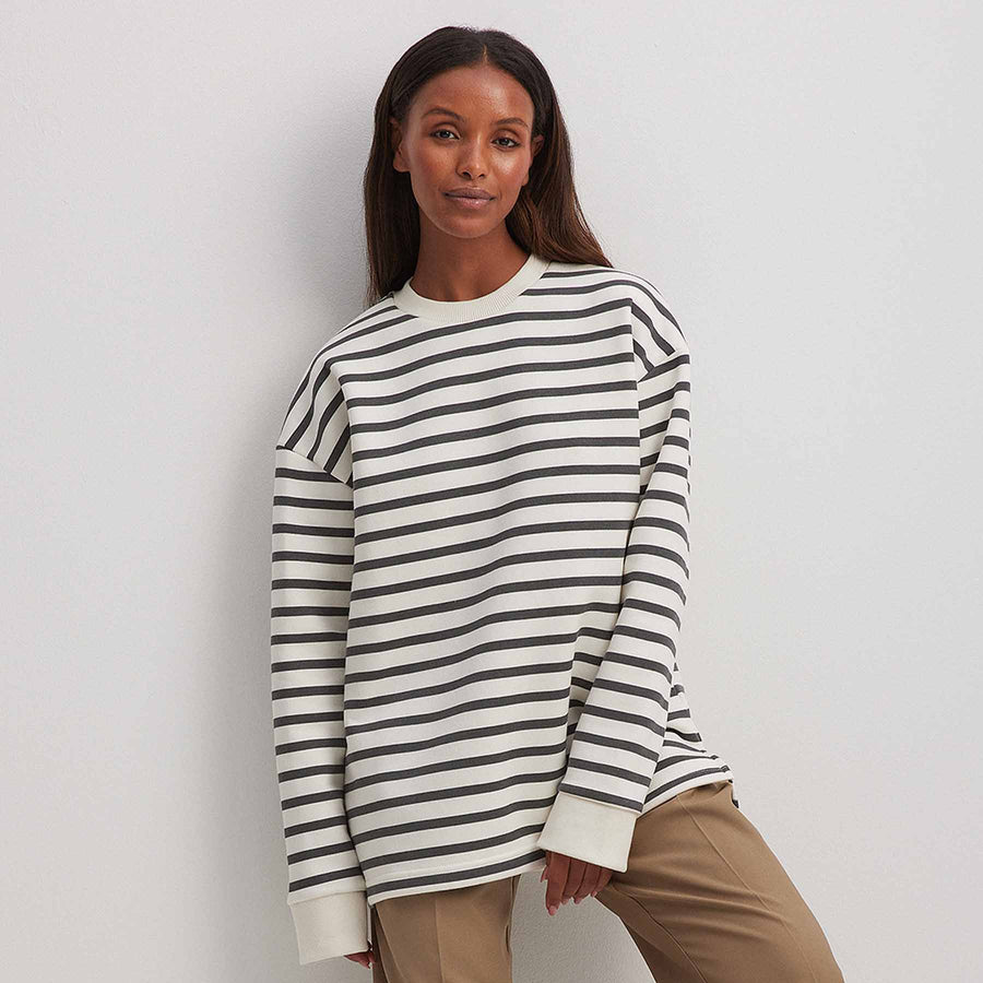 Striped oversized sweatshirt