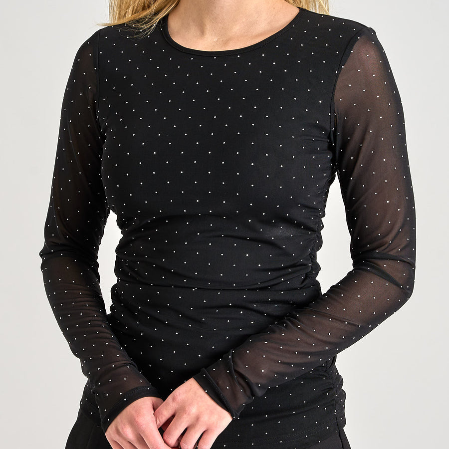 Opal mesh print blouse