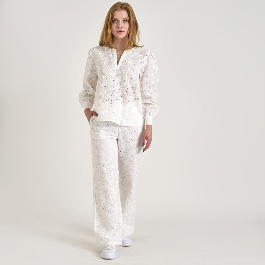 Zenia embroidery pants