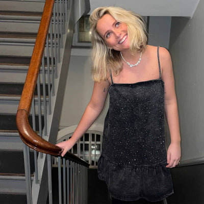 Pcnoel short slip denim dressThumbnail