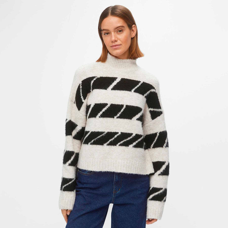 Objeleanor ls knit pullover