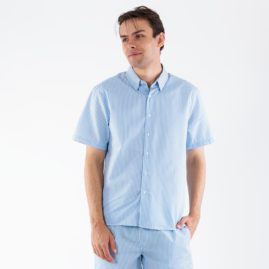 Seersucker shirt ss