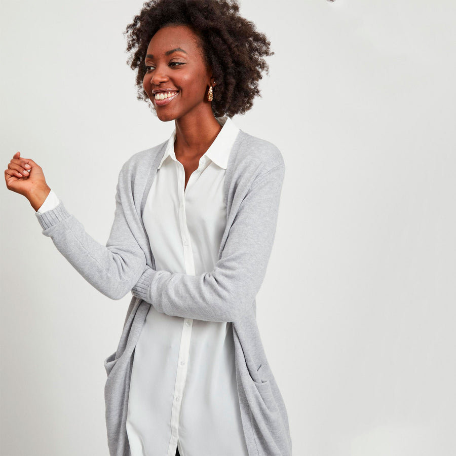 Viril long knit cardigan