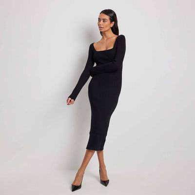 Scoop neck midi slitThumbnail