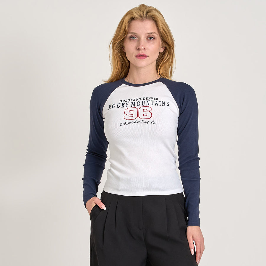 Thilde rib ls blouse