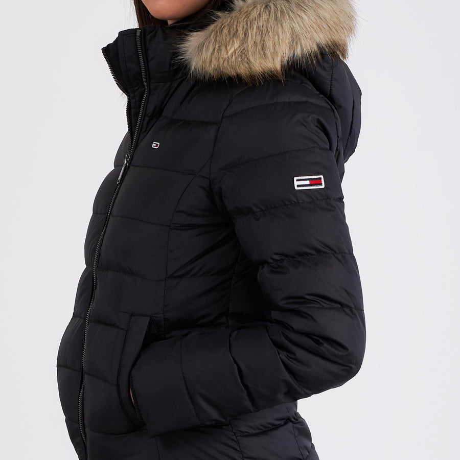 Hooded down jacket