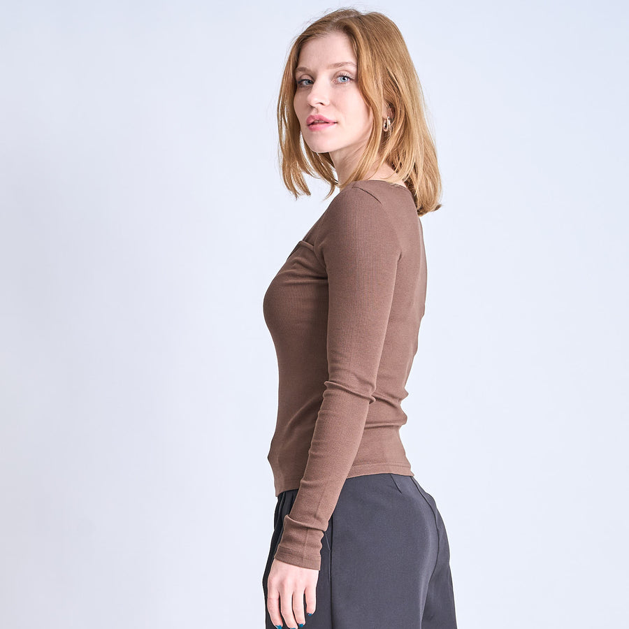 Purmynte heart neck blouse