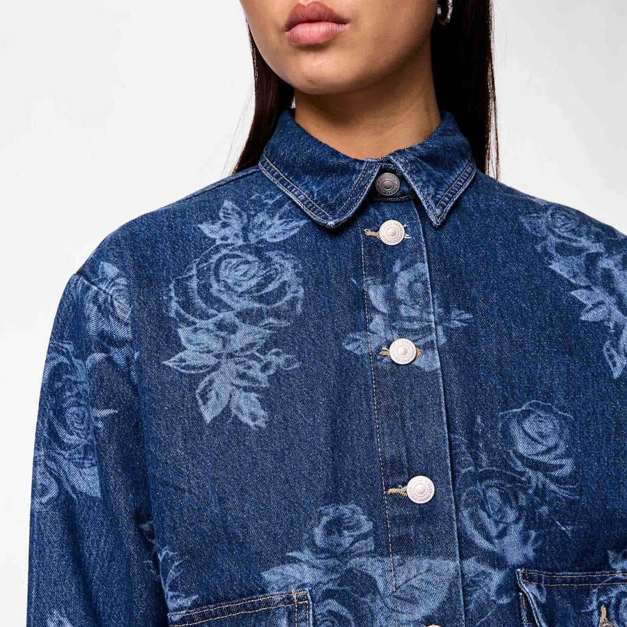 Pcflora ls denim shirt