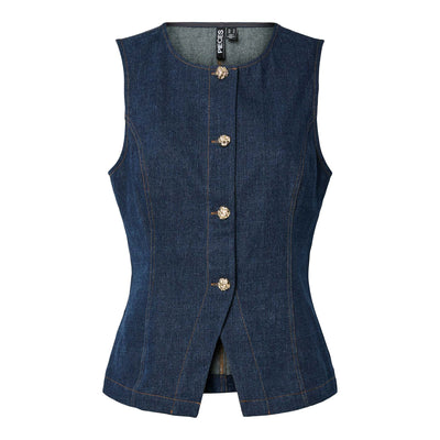 Pcfabia sl o-neck denim vestThumbnail